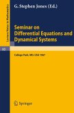 Seminar on Differential Equations and Dynamical Systems (eBook, PDF)