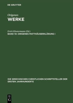 Origenes Matthäuserklärung I (eBook, PDF)