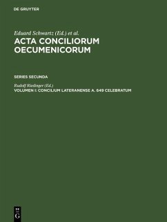 Acta conciliorum oecumenicorum. Series Secunda Volumen I (eBook, PDF)