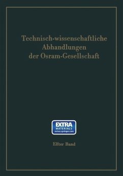 Cover Technisch-wissenschaftliche Abhandlungen der Osram-Gesellschaft (eBook, PDF)