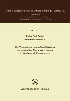 Cover Die Verarbeitung von aufgeschlossenen und gebleichten Flachsfasern (Leinen) in Mischung mit Chemiefasern (eBook, PDF)