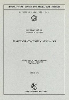Statistical Continuum Mechanics (eBook, PDF) - Kröner, E.