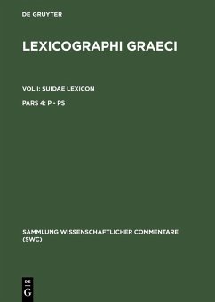 Lexicographi Graeci. Suidae Lexicon Vol I. Pars 4 (eBook, PDF)