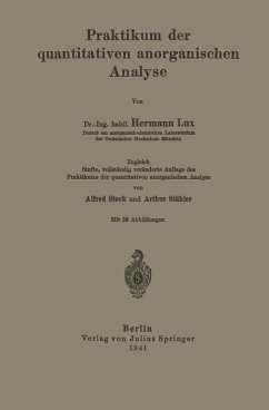 Praktikum der quantitativen anorganischen Analyse (eBook, PDF) - Lux, Hermann