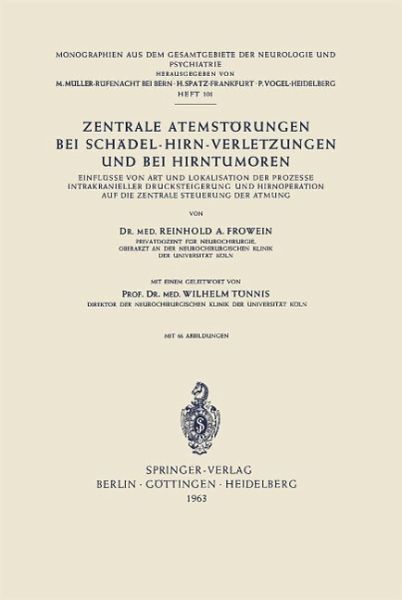 Zentrale Atemstörungen bei Schädel-Hirn-Verletzungen und bei Hirntumoren (eBook, PDF)