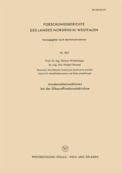 Anodennebenreaktionen bei der Silberraffinationselektrolyse (eBook, PDF) - Winterhager, Helmut