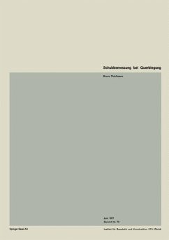 Schubbemessung bei Querbiegung (eBook, PDF) - Thürlimann, B.