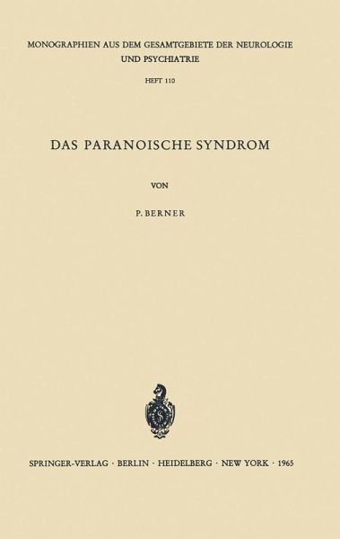 Das Paranoische Syndrom (eBook, PDF) Das Paranoische Syndrom (eBook, PDF)
