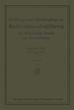 Cover Vorübungen und Geschäftsgänge zur Einführung in die Buchführung für kaufmännische Berufs- und Handelsschulen (eBook, PDF)