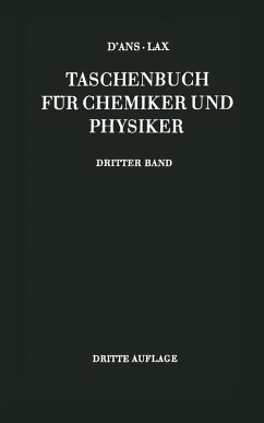 D'Ans-Lax Taschenbuch für Chemiker und Physiker (eBook, PDF)