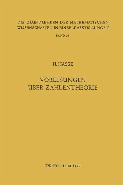 Vorlesungen über Zahlentheorie (eBook, PDF) Vorlesungen über Zahlentheorie (eBook, PDF)