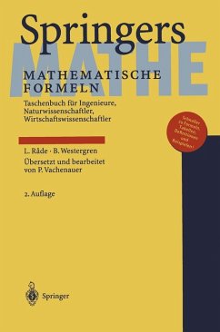 Springers Mathematische Formeln (eBook, PDF) - Rade, Lennart; Westergren, Bertil