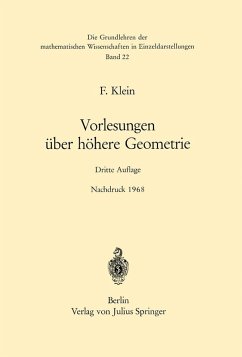 Cover Vorlesungen über Höhere Geometrie (eBook, PDF)