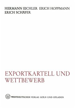 Exportkartell und Wettbewerb (eBook, PDF) - Eichler, Hermann