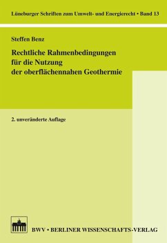 Cover Rechtliche Rahmenbedingungen für die Nutzung der oberflächennahen Geothermie (eBook, PDF)