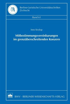 Cover Mitbestimmungsvereinbarungen im grenzüberschreitenden Konzern (eBook, PDF)