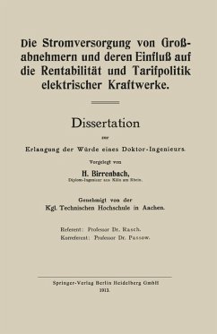Cover Die Stromversorgung von Großabnehmern und deren Einfluß auf die Rentabilität und Tarifpolitik elektrischer Kraftwerke (eBook, PDF)
