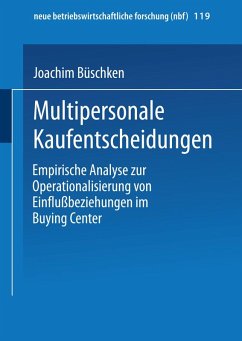 Multipersonale Kaufentscheidungen (eBook, PDF) - Büschken, Joachim