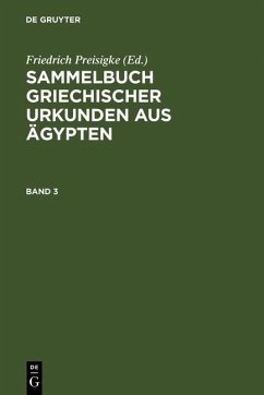Cover Sammelbuch griechischer Urkunden aus Ägypten. Band 3 (eBook, PDF)