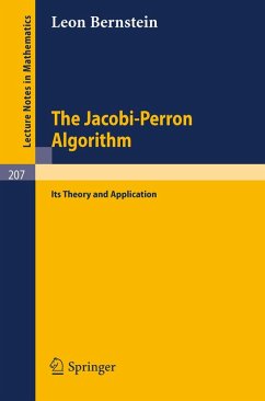Cover The Jacobi-Perron Algorithm (eBook, PDF)