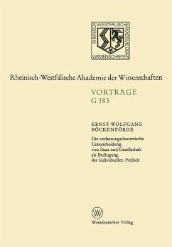 Cover Die verfassungstheoretische Unterscheidung von Staat und Gesellschaft als Bedingung der individuellen Freiheit (eBook, PDF)