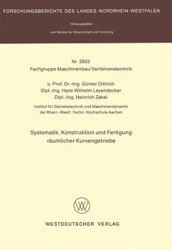 Cover Systematik, Konstruktion und Fertigung räumlicher Kurvengetriebe (eBook, PDF)