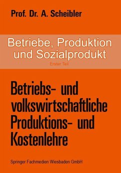 Betriebe, Produktion und Sozialprodukt (eBook, PDF) - Scheibler, Albert