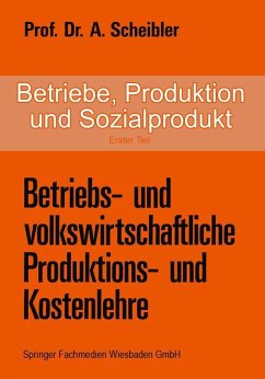 Cover Betriebe, Produktion und Sozialprodukt (eBook, PDF)