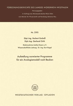 Cover Aufstellung normierter Programme für ein Analogiemodell nach Beuken (eBook, PDF)