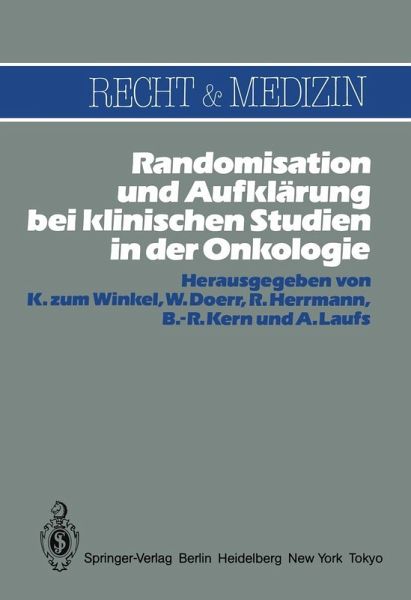 Randomisation und Aufklärung bei klinischen Studien in der Onkologie (eBook, PDF) Randomisation und Aufklärung bei klinischen Studien in der Onkologie (eBook, PDF)