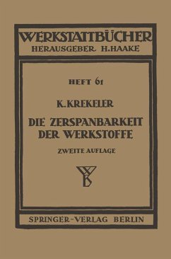 Die Zerspanbarkeit der Werkstoffe (eBook, PDF) - Krekeler, Karl