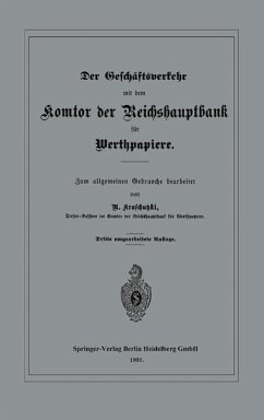 Cover Der Geschäftsverkehr mit dem Komtor der Reichshauptbank für Werthpapiere (eBook, PDF)