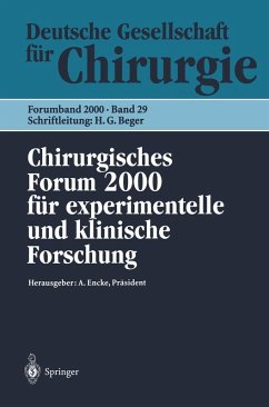Cover Chirurgisches Forum 2000 für experimentelle und klinische Forschung (eBook, PDF)