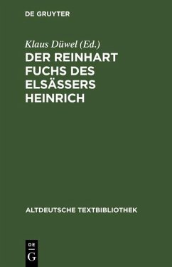 Der Reinhart Fuchs des Elsässers Heinrich (eBook, PDF) Cover Der Reinhart Fuchs des Elsässers Heinrich (eBook, PDF)