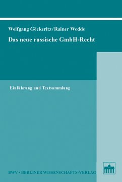 Das neue russische GmbH-Recht (eBook, PDF) - Göckeritz, Wolfgang; Wedde, Rainer