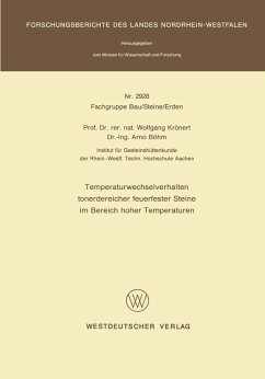 Temperaturwechselverhalten tonerdereicher feuerfester Steine im Bereich hoher Temperaturen (eBook, PDF) - Krönert, Wolfgang