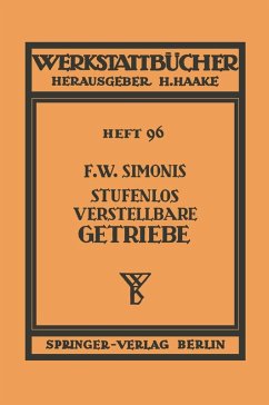 Stufenlos verstellbare Getriebe (eBook, PDF) - Simonis, Friedrich W.