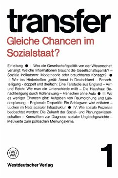 Gleiche Chancen im Sozialstaat? (eBook, PDF) - Böhret, Carl; Brewer, Garry D.; Brunner, Ronald D.; Ehrenberg, Herbert; Liepelt, Klaus; Spiegel, Erika; Struve, Günter