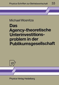 Cover Das Agency-theoretische Unterinvestitionsproblem in der Publikumsgesellschaft (eBook, PDF)