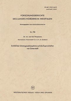 Einfluß der Schutzgasatmosphäre auf die Eigenschaften von Sinterstahl (eBook, PDF) - Waßmann, Karl