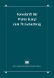 Festschrift für Walter Kargl zum 70.... - Bild 1