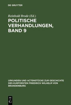 Politische Verhandlungen, Band 9 (eBook, PDF)