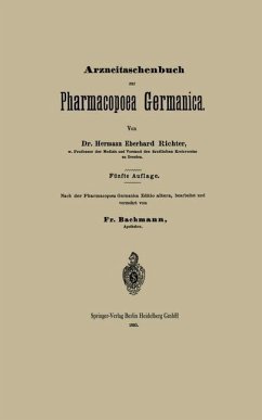 Arzneitaschenbuch zur Pharmacopoea Germanica (eBook, PDF) - Richter, Hermann Eberhard; Bachmann, Fr