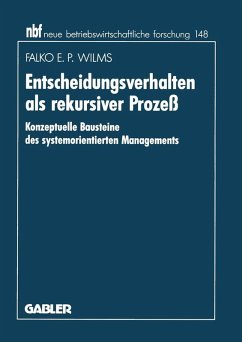 Entscheidungsverhalten als rekursiver Prozeß (eBook, PDF) - Wilms, Falko E. P.