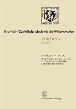 Betrachtungen über das Gewissen in der griechischen, jüdischen und christlichen Tradition (eBook, PDF) - Chadwick, Henry