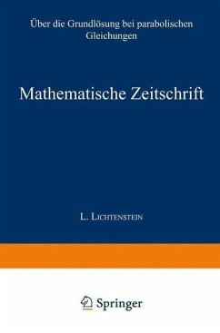 Über die Grundlösung bei parabolischen Gleichungen (eBook, PDF) - Rothe, Erich