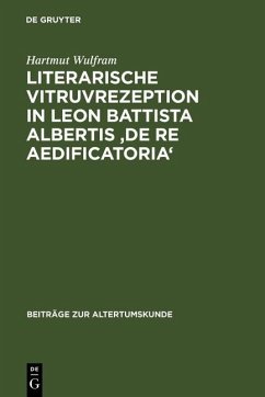 Cover Literarische Vitruvrezeption in Leon Battista Albertis 'De re aedificatoria' (eBook, PDF)