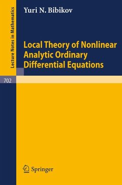 Local Theory of Nonlinear Analytic Ordinary Differential Equations (eBook, PDF) - Bibikov, Y. N.