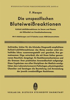 Die unspezifischen Bluteiweissreaktionen (eBook, PDF) - Heepe, Fritz