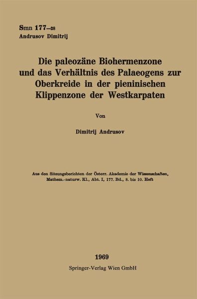 Die paleozäne Biohermenzone und das Verhältnis des Palaeogens zur Oberkreide in der pieninischen Klippenzone der Westkarpaten (eBook, PDF)
